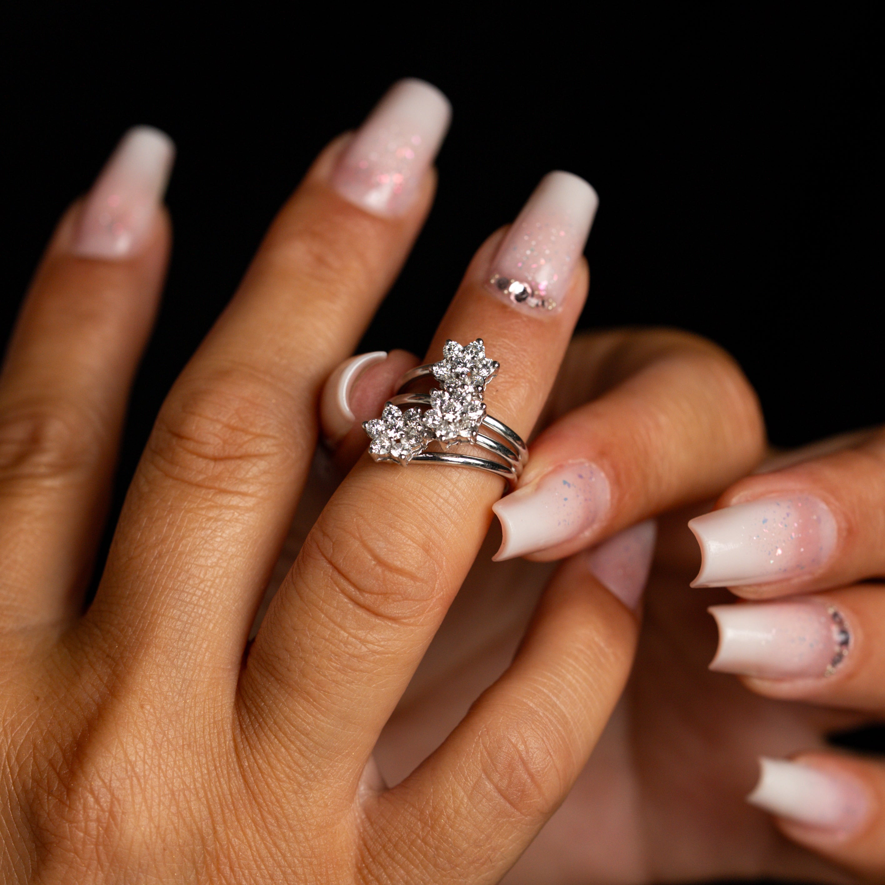 Anello tre margherite